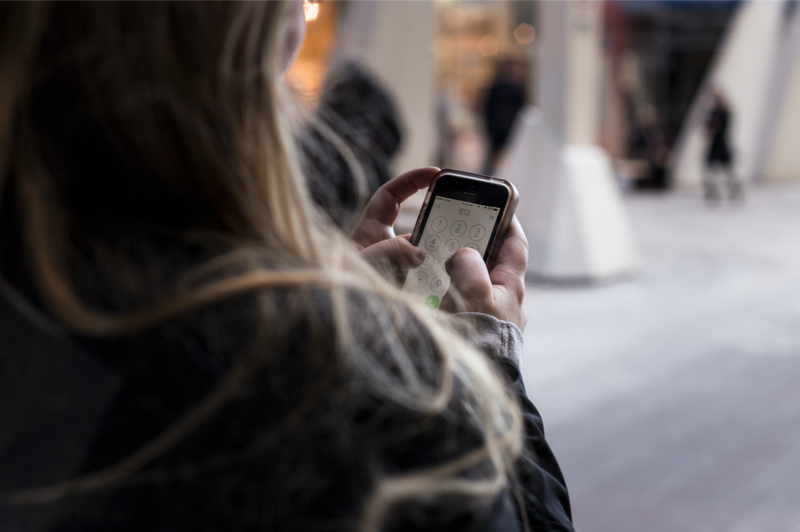 Woman with mobile phone