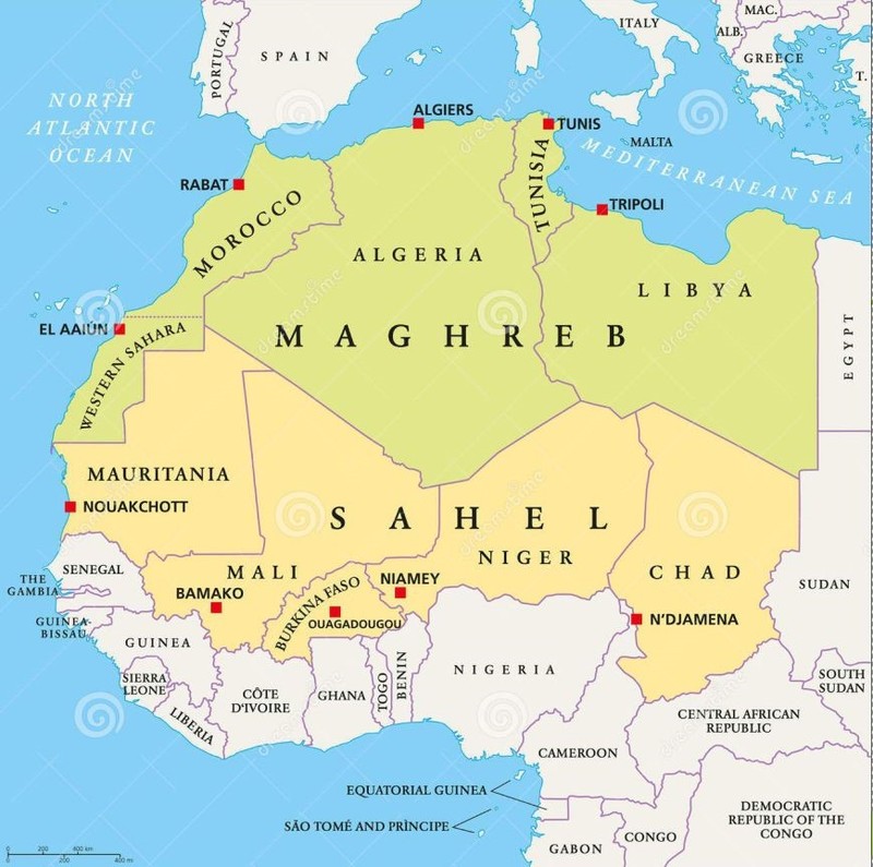 Map of Northern Africa