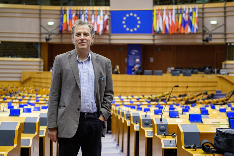 Luděk Niedermayer in European Parliament hemicycle in Brussels